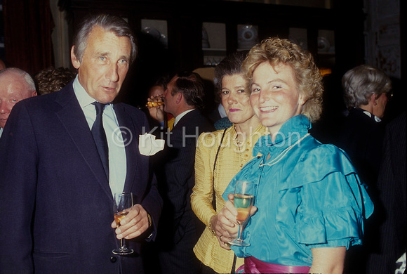 Duke of Beaufort with Karen Dixon with journalist Julia Longland EV203-01-01