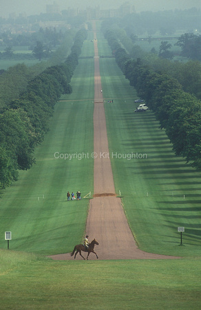 The Long Walk - general view towards Windsor Castle from  Windsor Great Park EV305-03-20