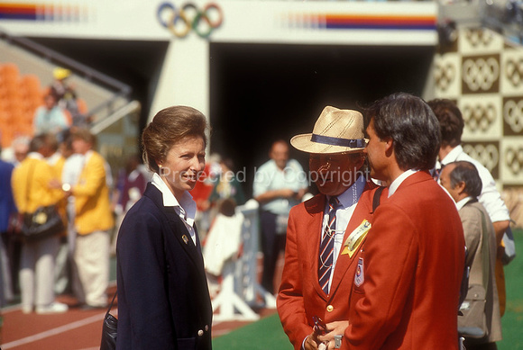 Princess Royal talking to officials Olympics 1988 SJ103-20-01.JPG