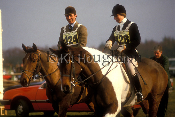 Princess Anne riding Contrast and Mark PhillipsEV107-14