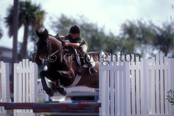 Small child jumping a large horse SJ154-04-12