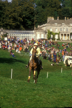Lucinda Green on  Brass Monkey in front of Gatcombe House Lucinda GreenEV79-36