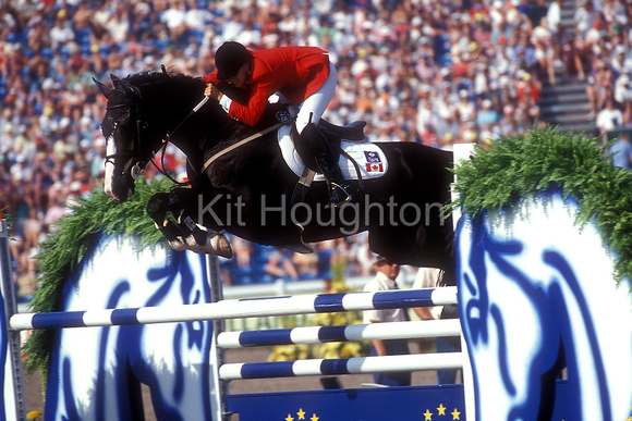 Jill Henselwood (CAN) and Canadian Colours World Equestrian Games 1994 SJ145-05-08.JPG