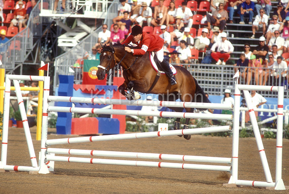 Michael Whitaker (GBR) and Monsanta Olympics 1992 SJ131-14-27.JPG