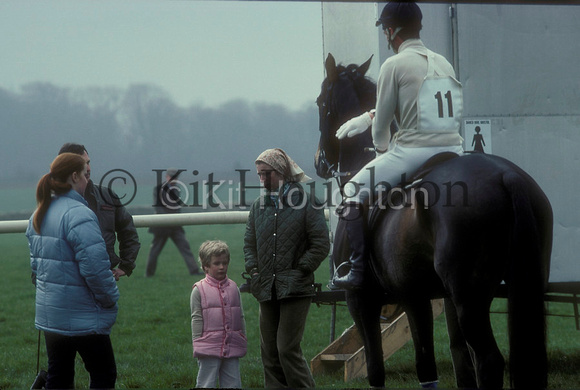 Princess Anne, Peter Phillips and Captain Mark Phillips (mounted)EV42-01