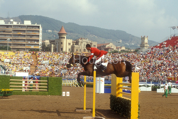 Otto Becker (GER) and Lucky Luke Olympics 1992 SJ131-16-19.JPG