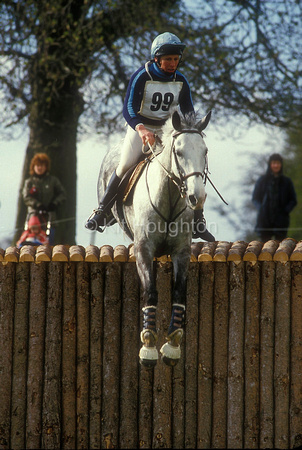 Lorna Clarke (GBR) and Myross at the New Moon fenceEV112-02