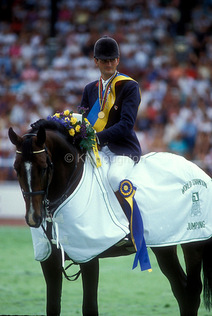 Eric Navet (FRA) and Quitto de Baussy World Equestrian Games 1990 SJ117-09-07.JPG