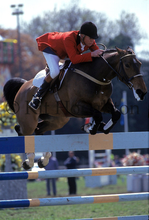 Rob Hoekstra riding Pebble Beach;Royal Windsor Horse Show 1996 SJ158-01-05