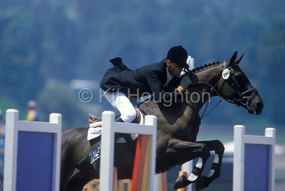 Mark Todd (NZL) on Charisma. On the way to his first Gold medal EV92-06
