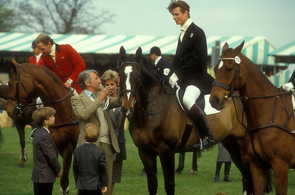 Princess Diana and the Duke of Beaufort with William and Harry , William Fox-Pitt on Steadfast EV250-28-09