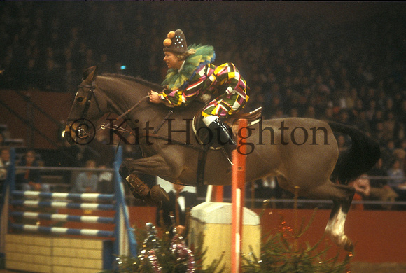 Rider Marion Mould competing in fancy dress at Olympia, 1978 SJ01-03-03