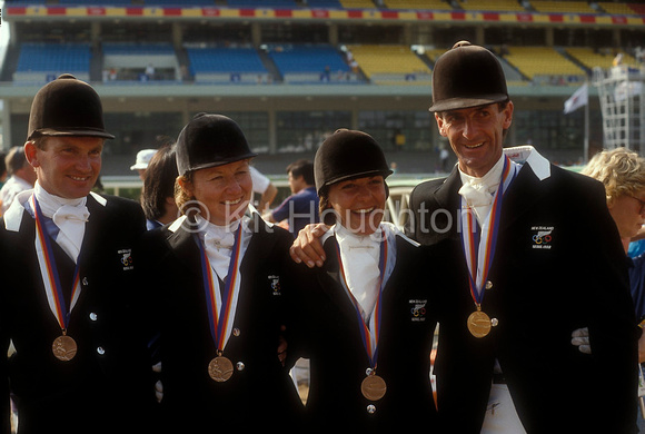 Mark Todd (individual gold) with the rest of the New Zealand bronze medal winning team EV204-36-23