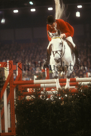 Gerd Wiltfang riding Goldika;Royal International Horse Show, Birmingham 1980 SJ05-04-14