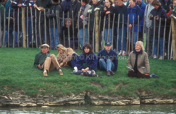 The Duke of Beaufort and guests watching from inside the fence at the lake EV300-22-11