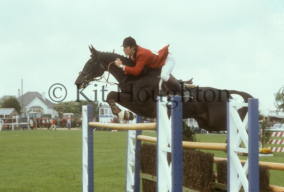 Michael Whitaker riding Cappuchin;Royal Cornwall Show 1980 SJ05-05-18