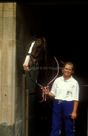 Annie Collins, Mary's groom  with King William in the stables EV277-05-16