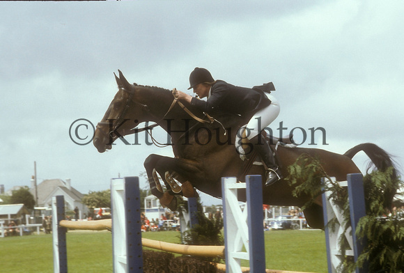 Caroline Bradley riding Njord;Royal Cornwall Show 1980 SJ05-05-19