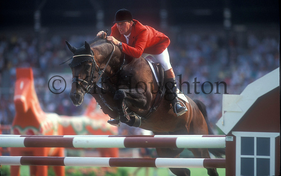Jos Lansink (NED) and Optiebeurs Libero H, World Equestrian Games Stockholm 1990 SJ117-04-21