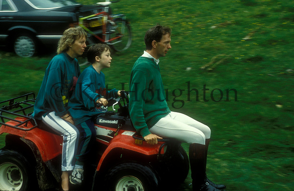 Jenny and Ian Stark with their son on ATV EV263-06-16
