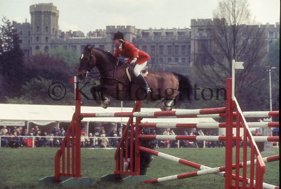 Marion Mould riding at Royal Windsor Horse Show 1977 SJ02-01-01