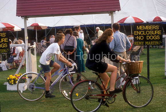 Cyclists by the members' enclosure EV203-10-22
